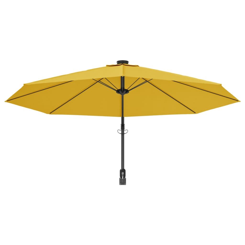 Vidaxl Sombrilla De Pared Amarillo 290 Cm_4