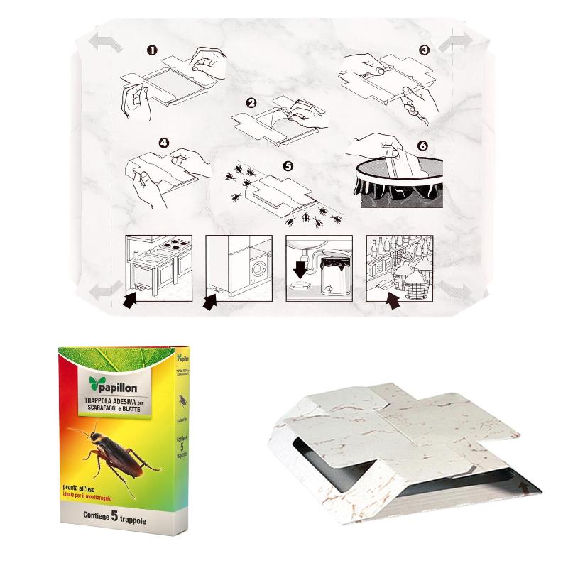 Trampa Adhesiva Para Cucarachas (5 Cartones)_1