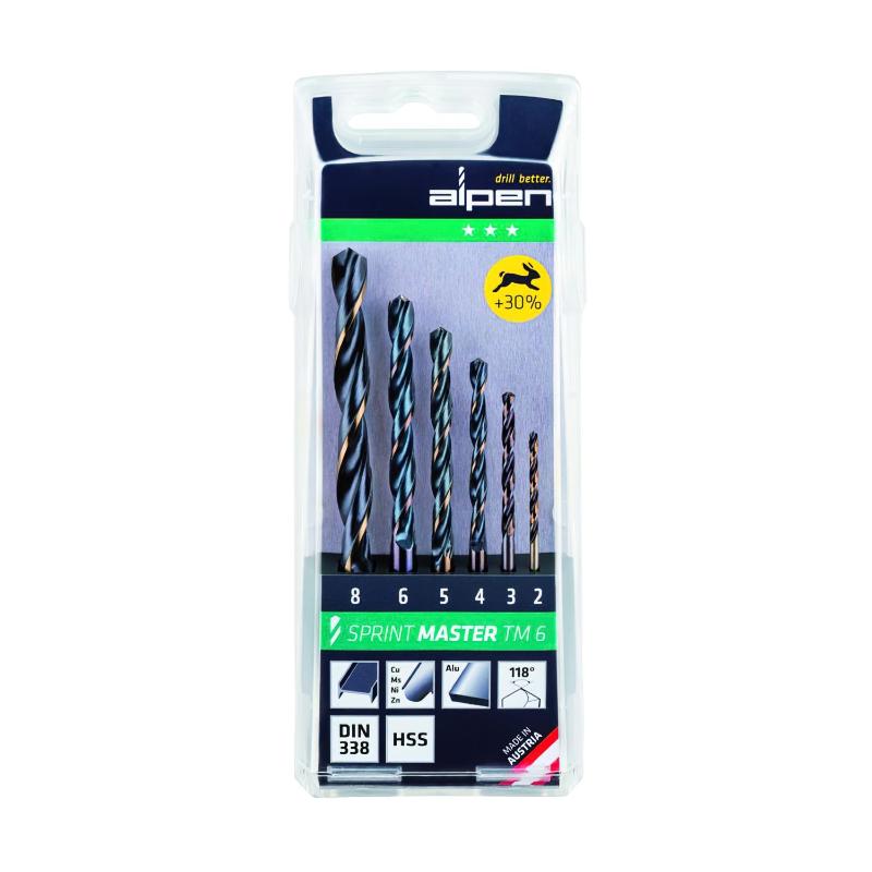 Estuche Brocas Alpen Hss Sprint Master 6 Piezas_0