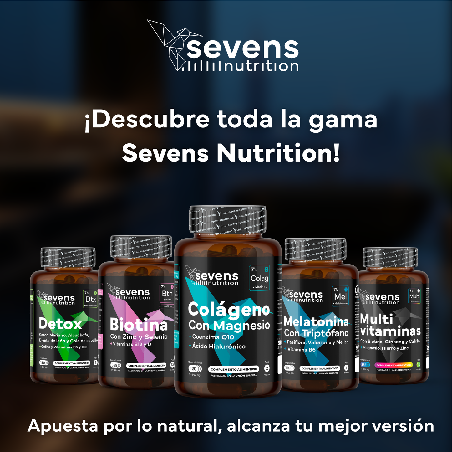 Colágeno Marino Con Magnesio + Melatonina 1,9 Mg. Sevens Nutrition. Piel, Huesos, Articulaciones Y Descanso Nocturno_5
