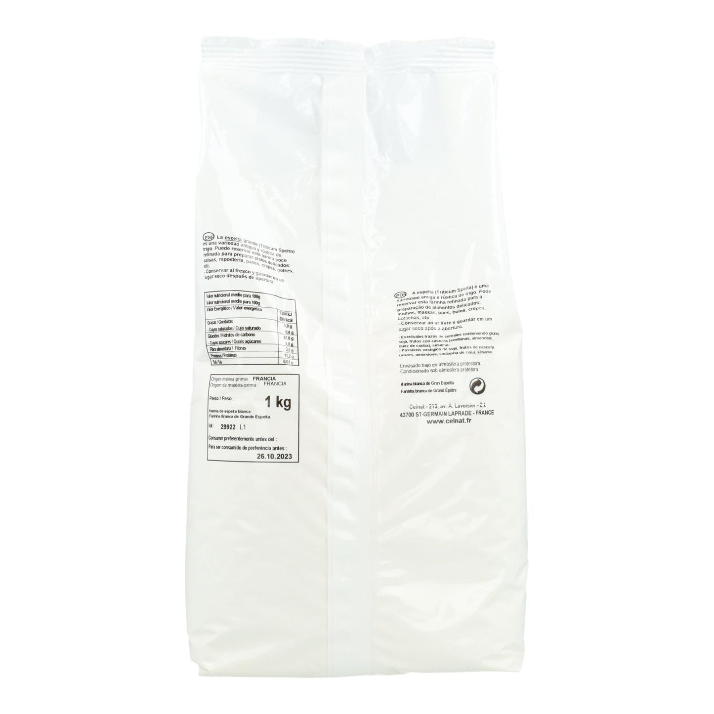 Farinha de Espelta Branca Celnat 1 kg