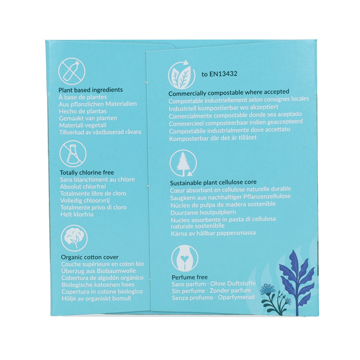 Absorventes Natracare Super Organic com Aladas, 12 unidades