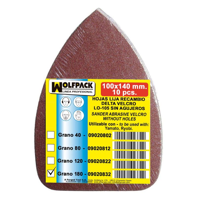 Lija Recambio Delta 140x100 Mm. Sin Agujeros Grano 180 (10 Piezas)_1