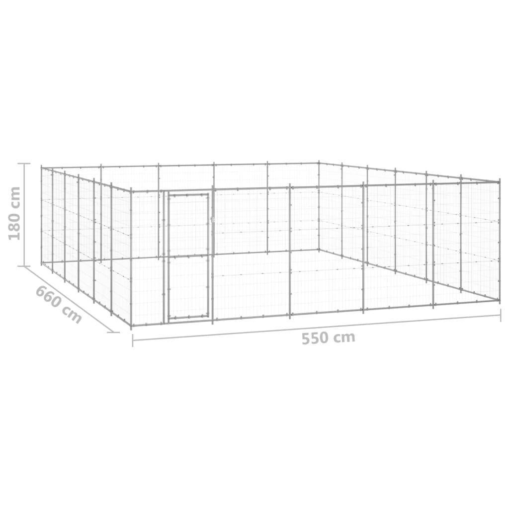 Perrera De Exterior De Acero Galvanizado 36,3 M²_5