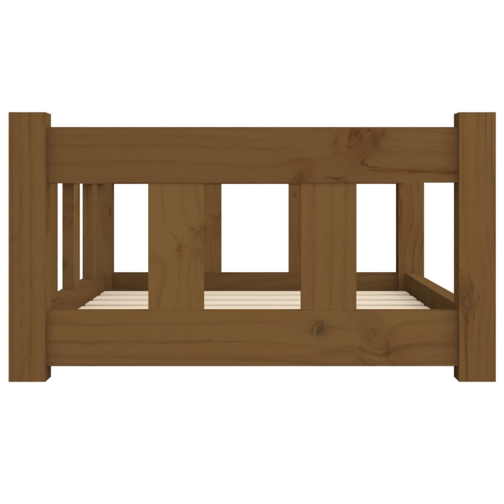 Cama Para Perros Madera Maciza Marrón Miel 65,5x50,5x28 Cm / Vetonek_5