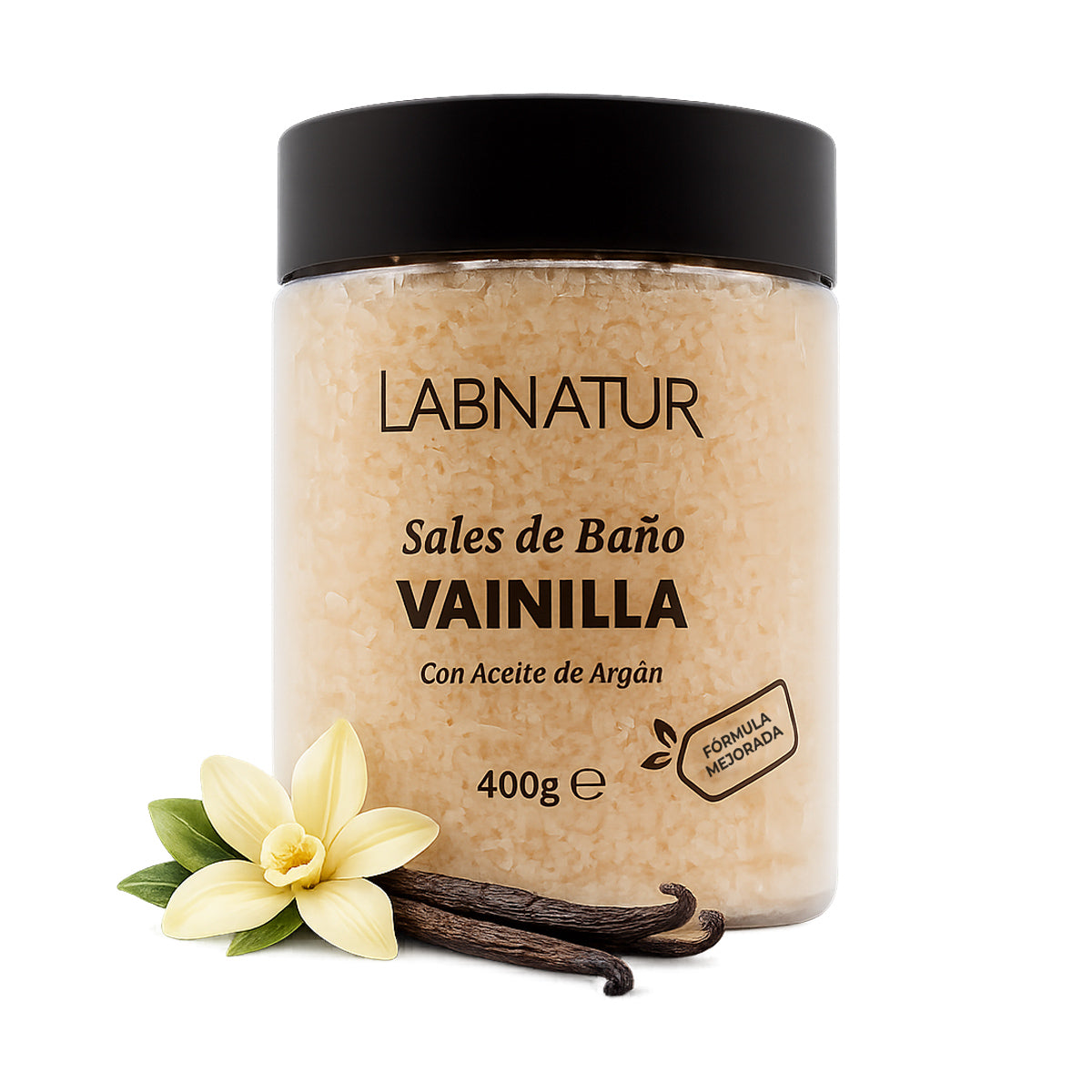 Sales de Baño de Vainilla Labnatur 400 g | Nutren, Suavizan y Protegen | Aceite de Argán | Veganas_2