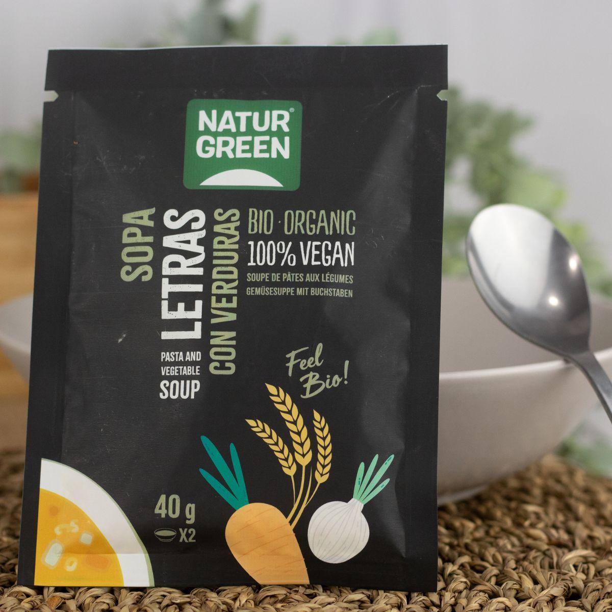 Sopa de Letras Orgânica de Vegetais Naturgreen, 40g