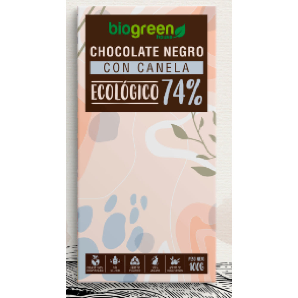 Tableta Chocolate Negro 74% Ecológico 100 Gr Naranja_2