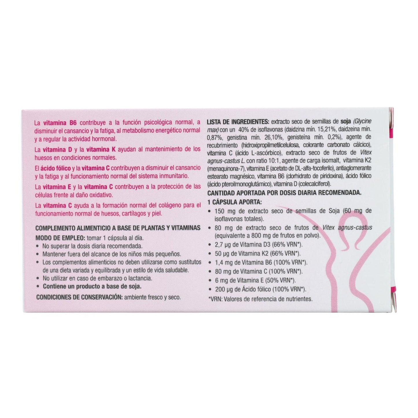 Isoflavonas com Vitaminas K2 D3 New Natysal 30 Cápsulas