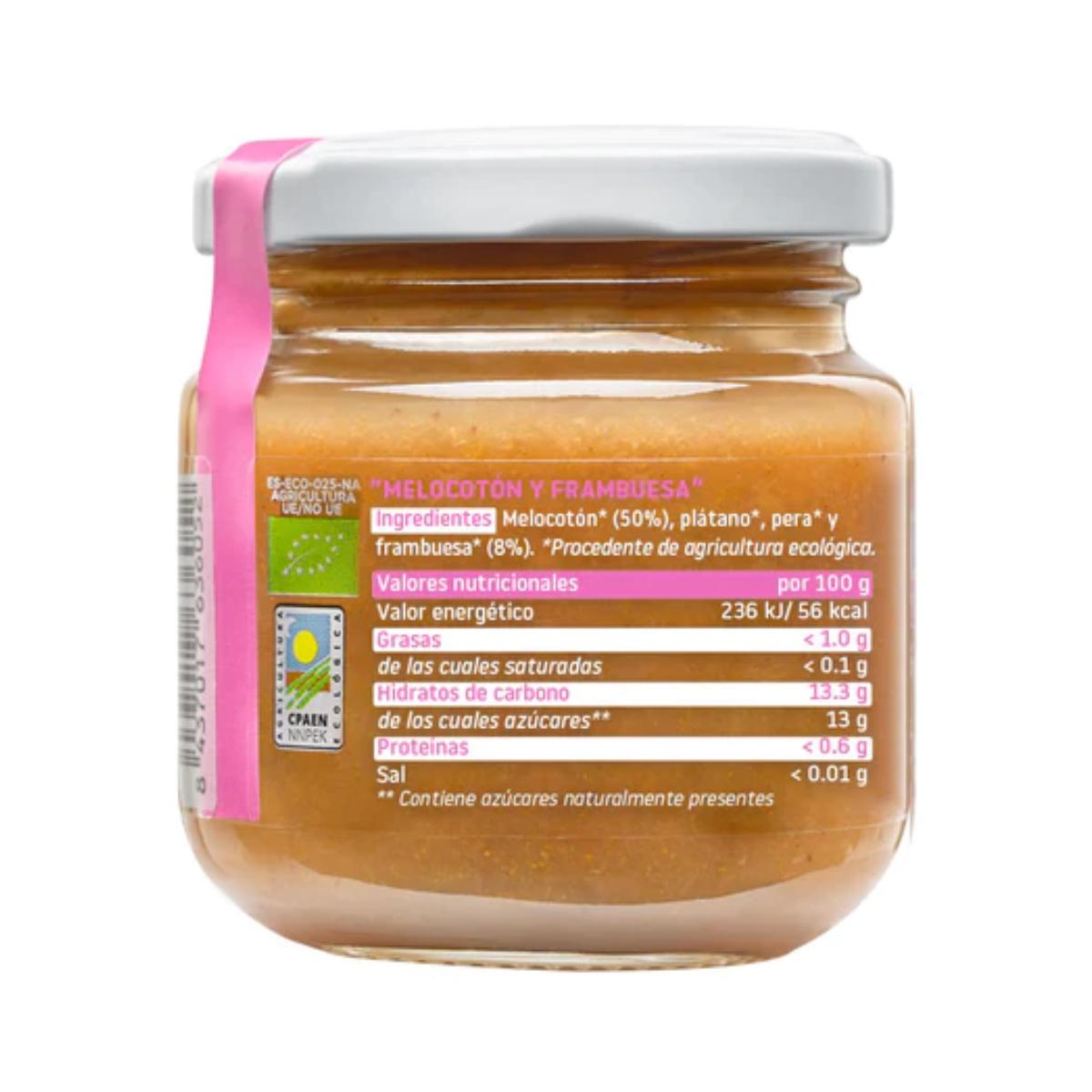 PROMOÇÃO 3x Smileat Organic Framboesa e Pêssego em Pote, 130g