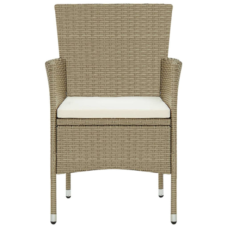 Vidaxl Juego De Comedor Para Jardín 3 Piezas Beige_5