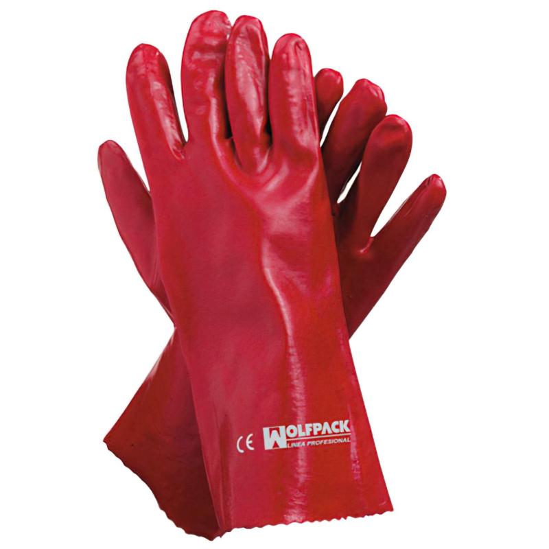 Guantes Pvc Rojo 35 Cm. (par)_0