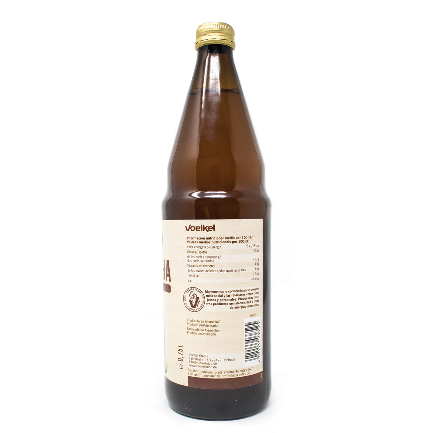 Embalagem de 6X Kombucha Voelkel BIO Original 750 ml