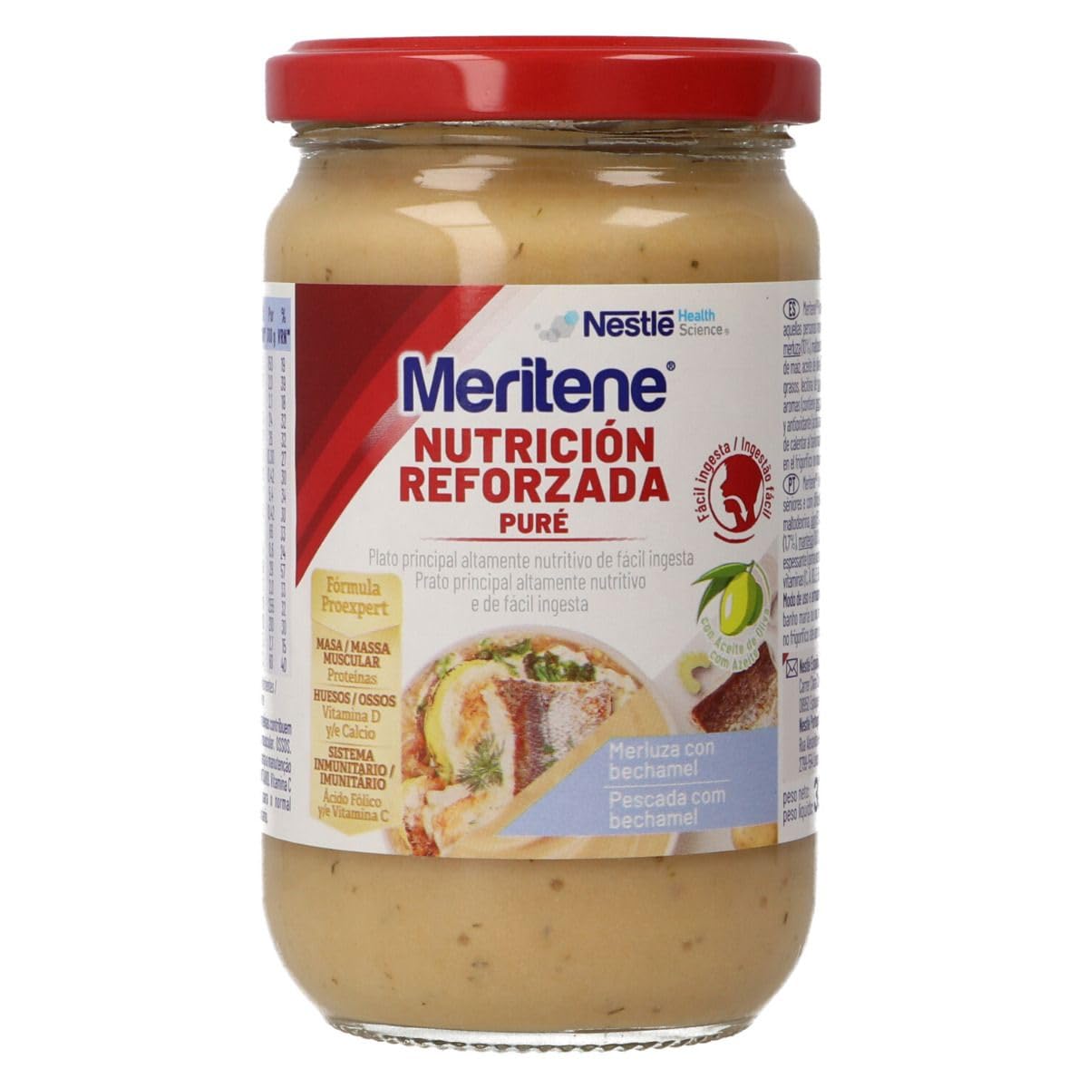 Meritene Nutrición Reforzada Puré De Merluza Con Bechamel Alimento Fresco Y Nutritivo Tarrito Para Adultos_0