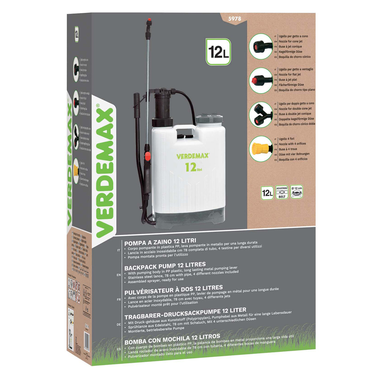 Pulverizador costal profissional 12 l Verdemax
