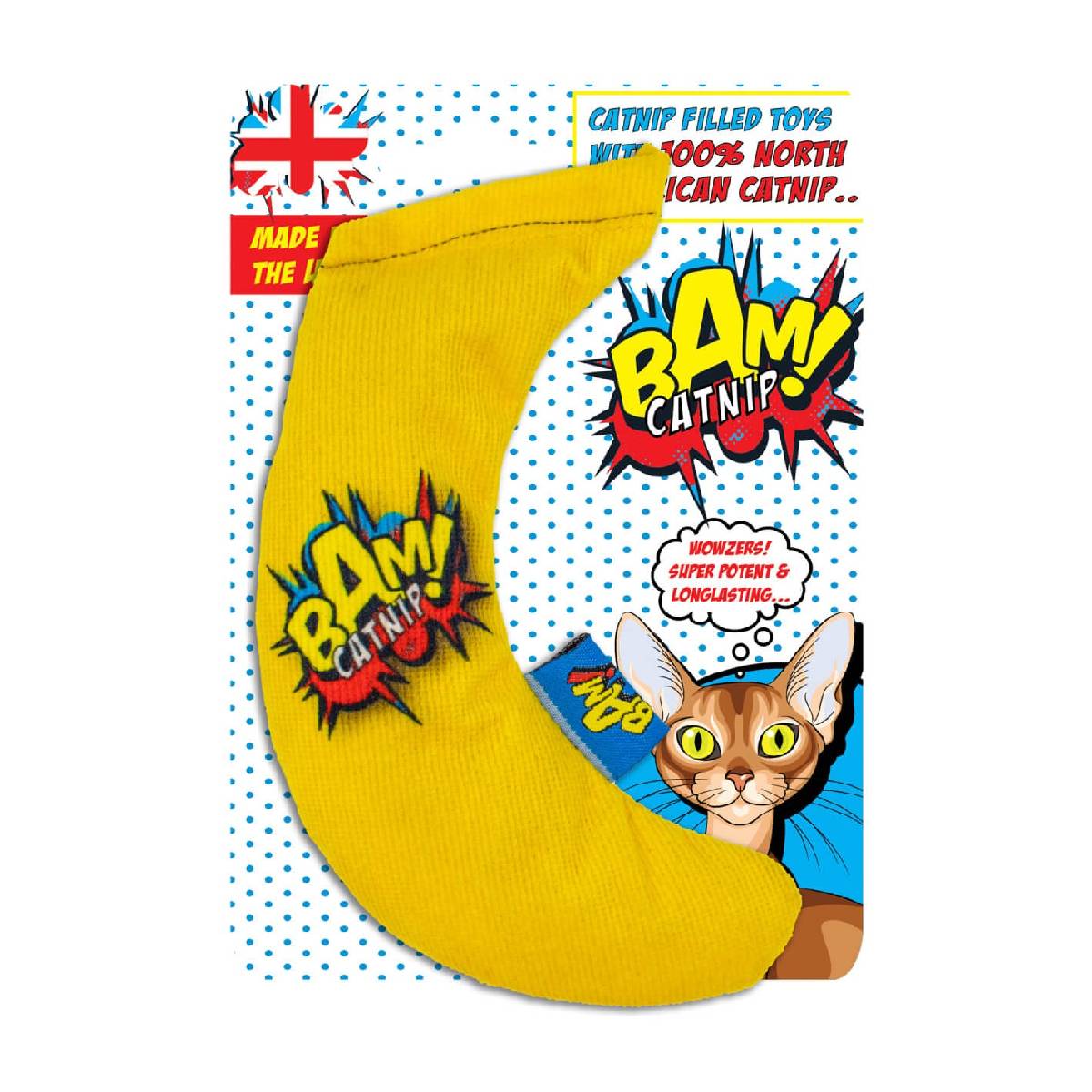 Brinquedo de banana para gatos com erva-gateira BAM!