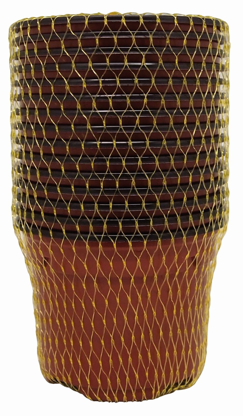 Conjunto de 15 vasos em polipropileno castanho 9 x 6,8 cm