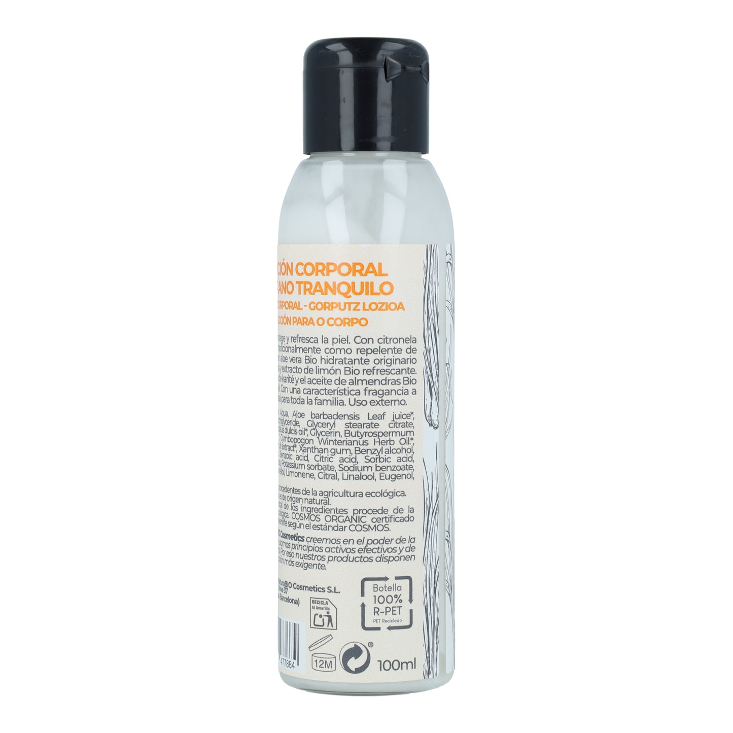 NaturaBIO Loção Corporal Repelente de Citronela Tranquil Summer 100 ml