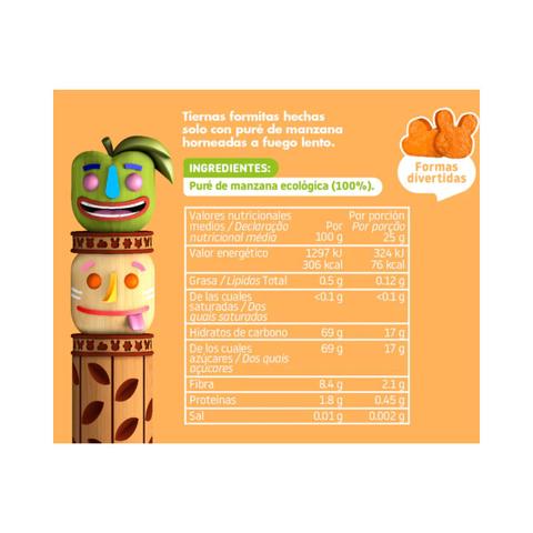 Embalagem com 2 Snacks de Maçã Biológica Triboo 25g