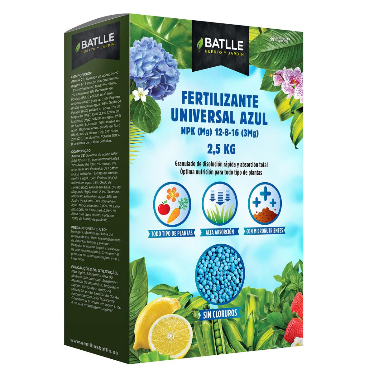 Fertilizante Universal Batlle Blue 2,5 kg
