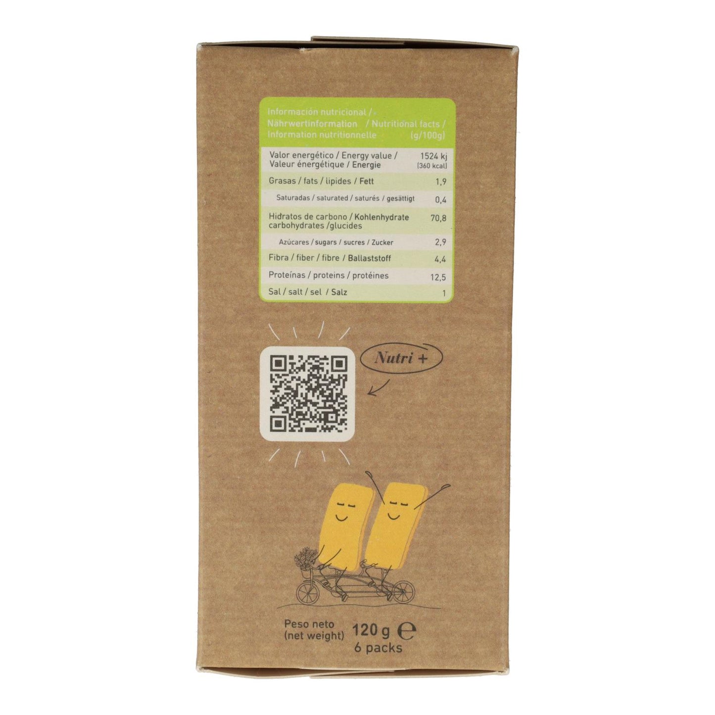 Bolachas de grão-de-bico sem glúten BIO Zealia 120 gr