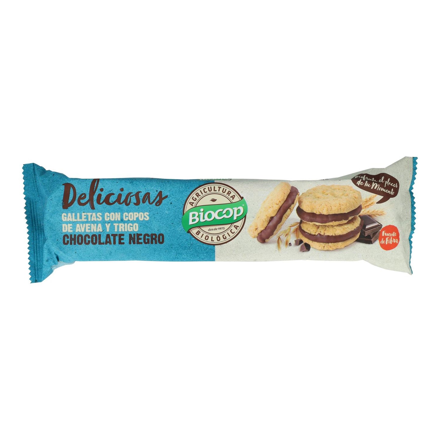 Bolachas de aveia recheadas com chocolate negro Biocop 150g