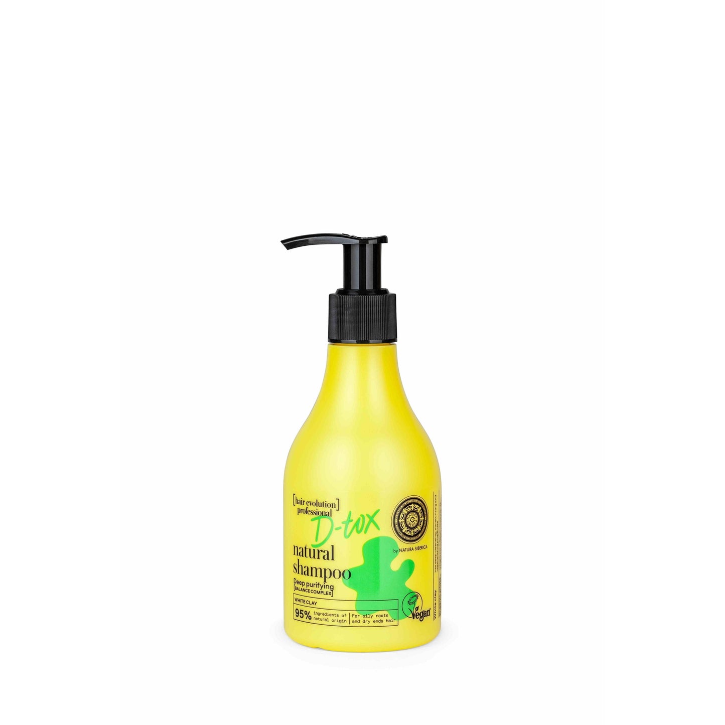 Champú natural de Arcilla blanca «D-tox» Limpieza profunda Natura Siberica 245 ml