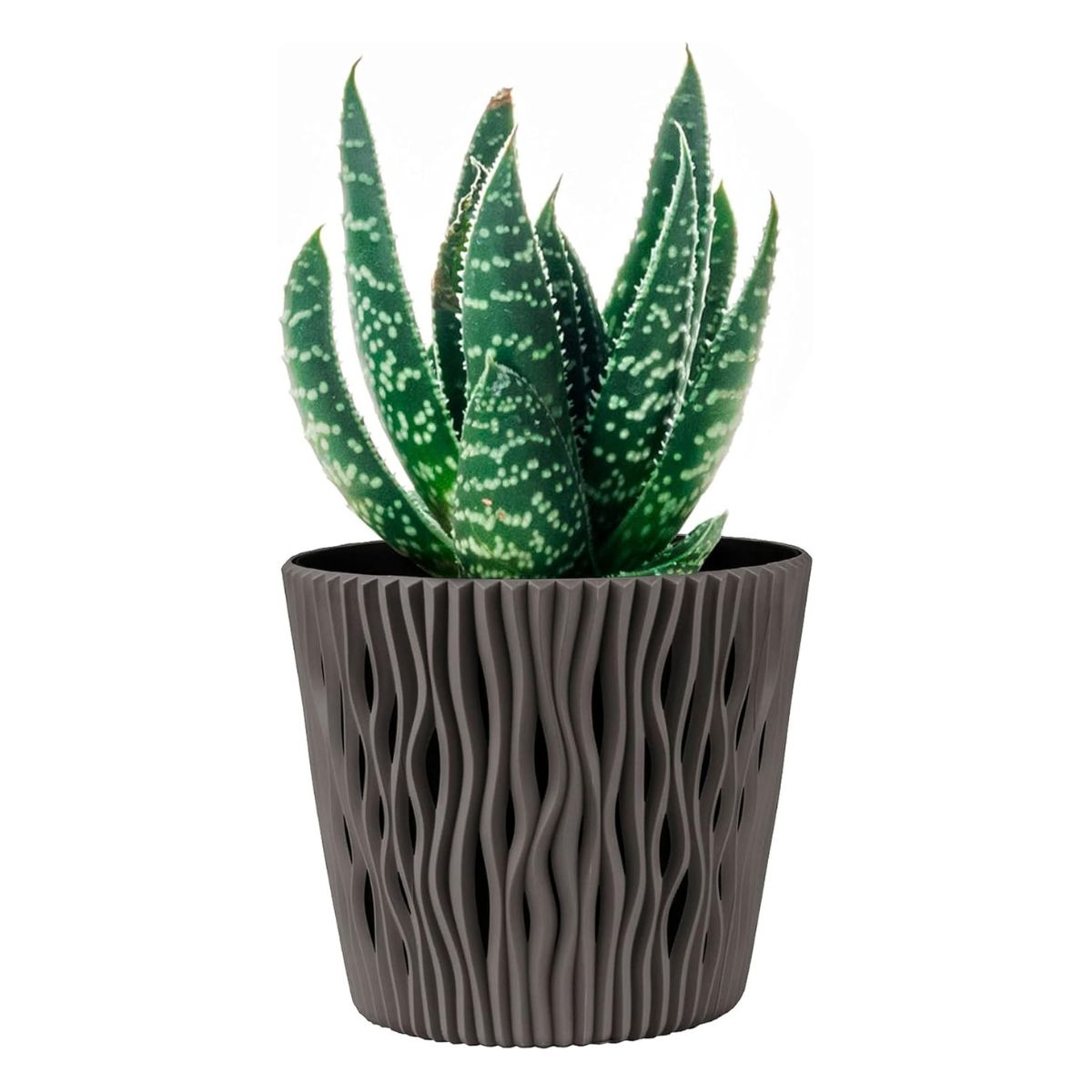Vaso Duna com encaixe taupe D22x19