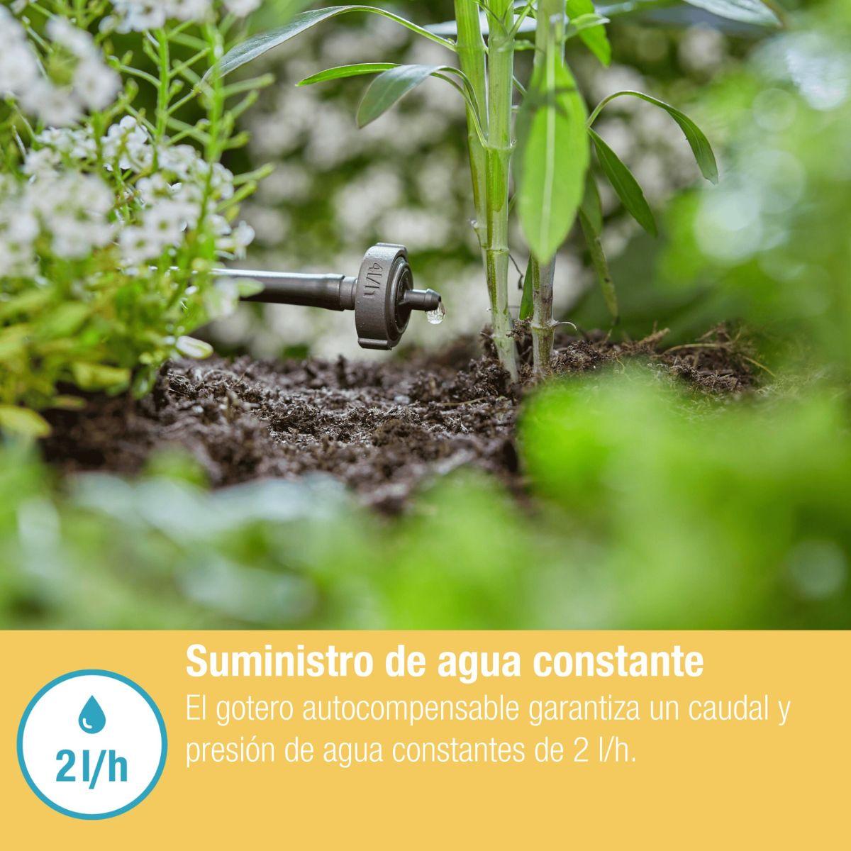Gotejador de fim de linha autocompensador Gardena Microdripsystem de 2 l/h