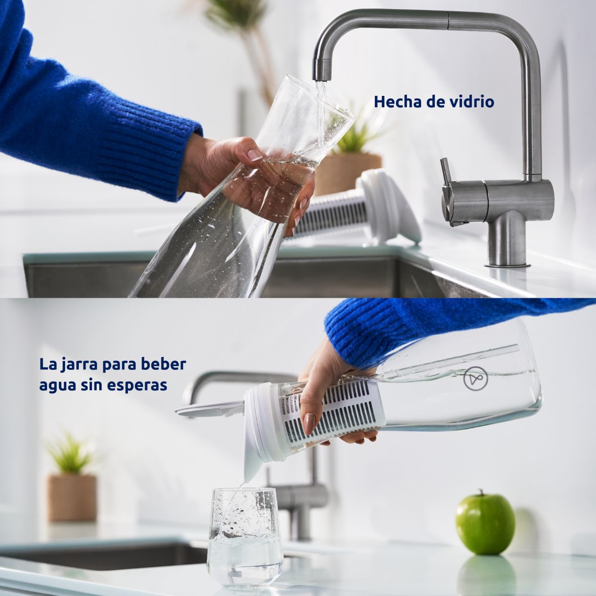 Jarro de vidro com filtro PitcherPro Tappwater 1,4L