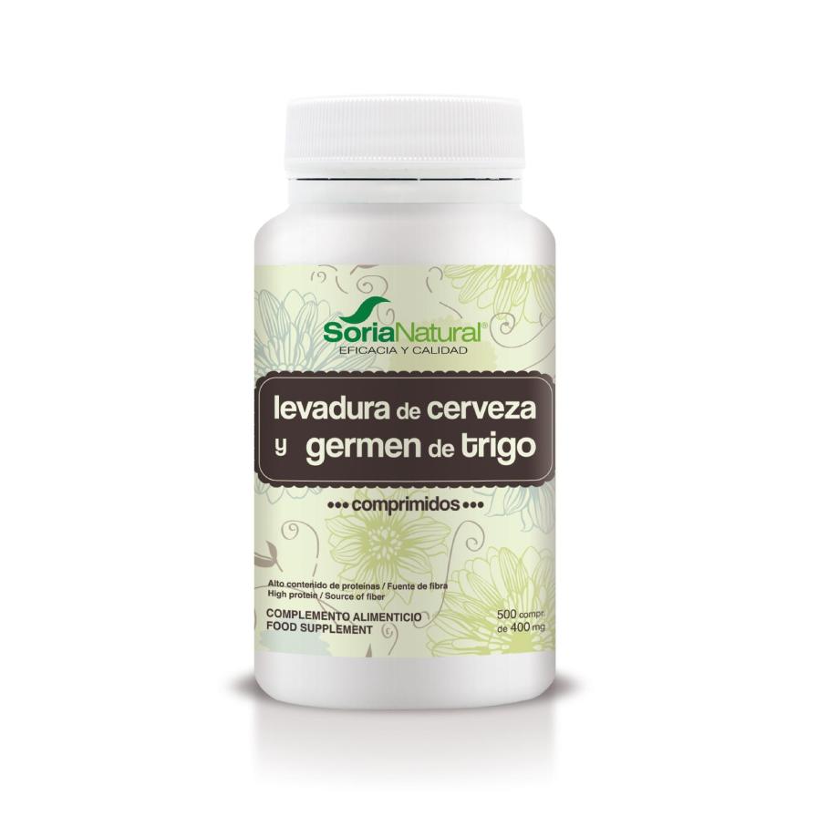 Gérmen de Trigo e Levedura de Cerveja Soria Natural, 500 comprimidos