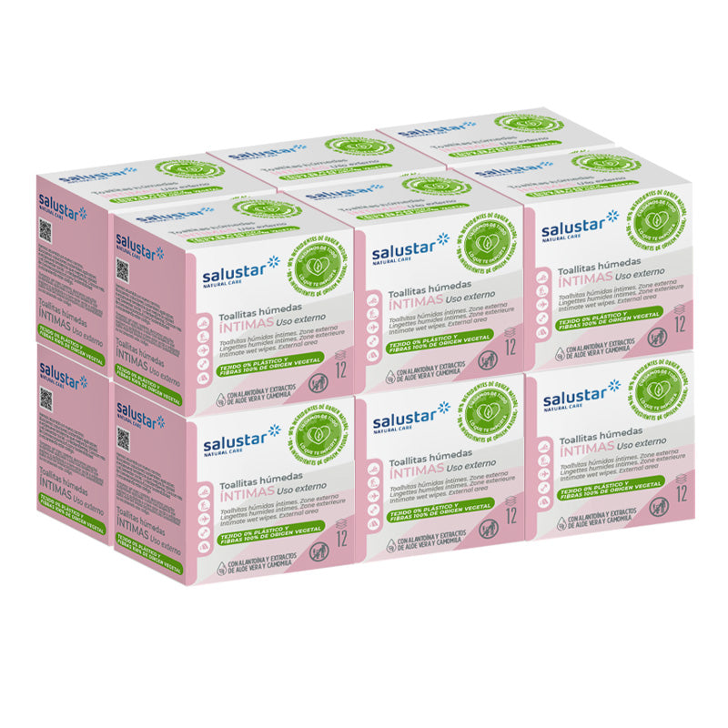 Toalhitas hidratantes para higiene íntima Salustar, Monod, 12 unidades