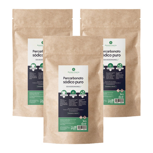 Embalagem com 3x Planeta Huerto Percarbonato de Sódio 1 Kg