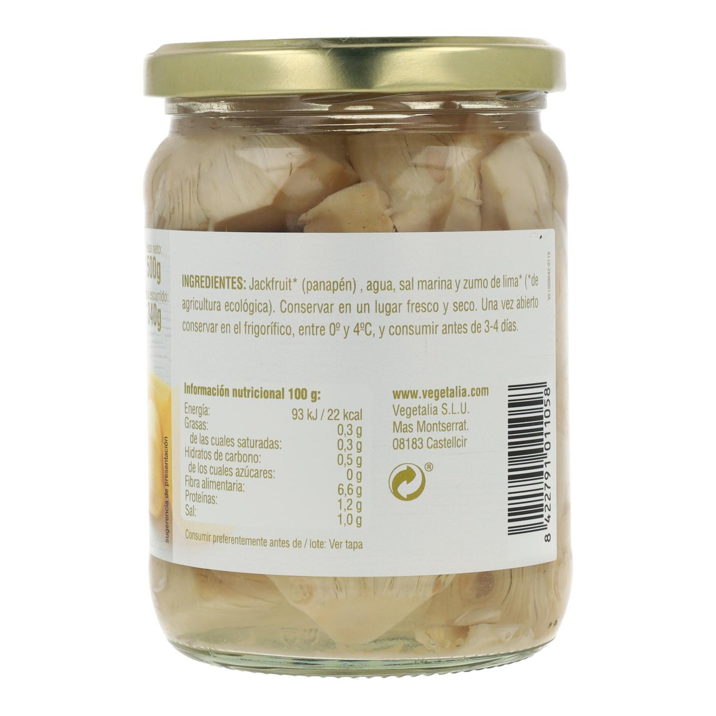 Jaca ECO Vegetalia 500 gr