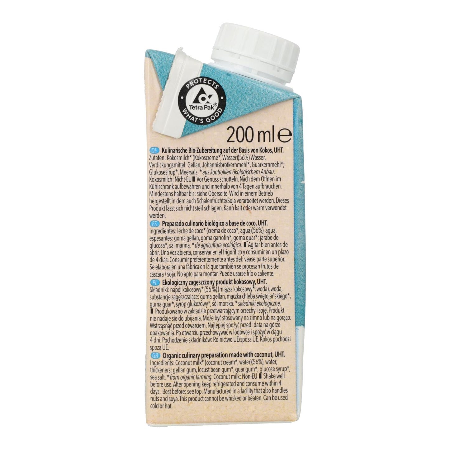 Natumi Creme de Cozinha à Base de Coco, 200 ml