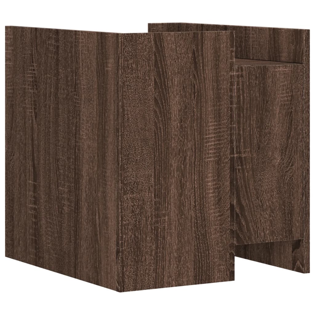 Mesita De Noche Madera De Ingeniería Roble Marrón 45x50x50 Cm_4