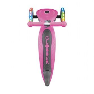 Trotinete dobrável Primo Pink com rodas iluminadas Globber