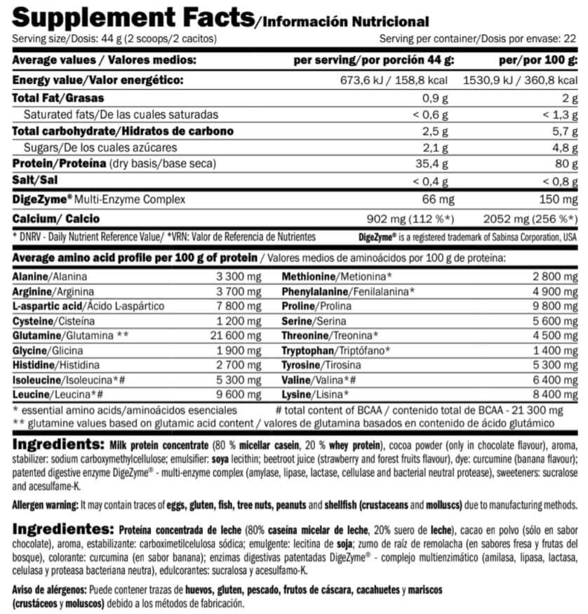 Micellar Casein - 1kg - Fresa - Caseina - Amix Nutrition_5