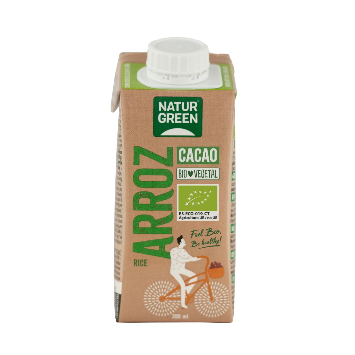 Bebida de Cacau e Arroz Biológico NaturGreen 200 ml