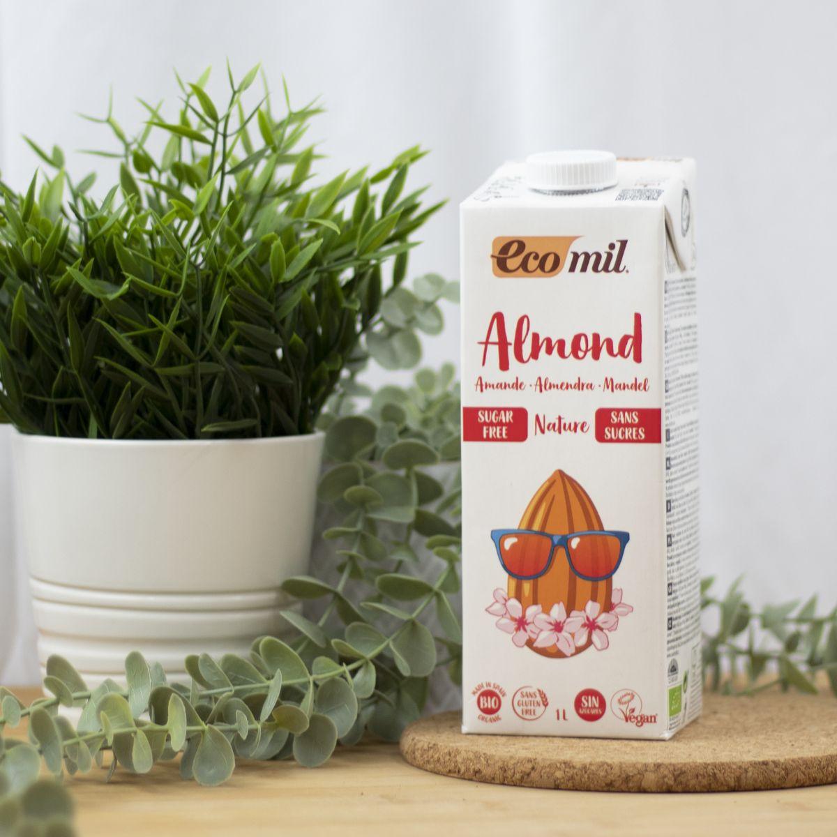Bebida Natural de Amêndoa sem açúcar BIO Ecomil 1 L