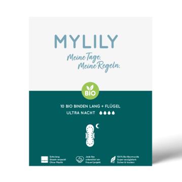 Pensos de noite 100% algodão orgânico MYLILY, 10 unidades