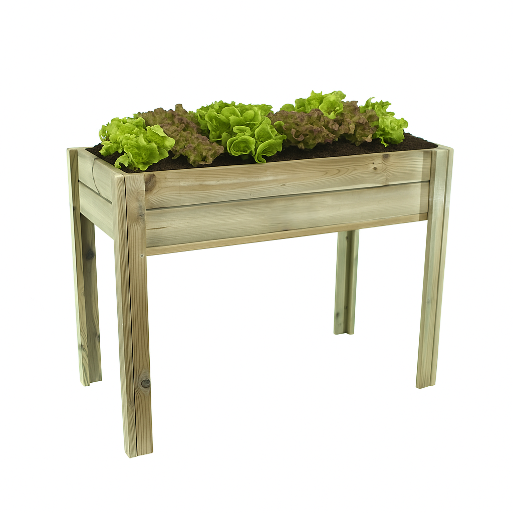 Mesa De Cultivo Nika Madera Rectangular 100x50x74 Cm - Vidahuerto._4