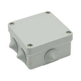 Caixa de derivação estanque com parafusos e 7 cones para tubo Famatel 100x100x55 mm