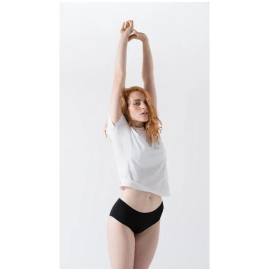 Cueca Culotte preta em algodão orgânico Minimalismo