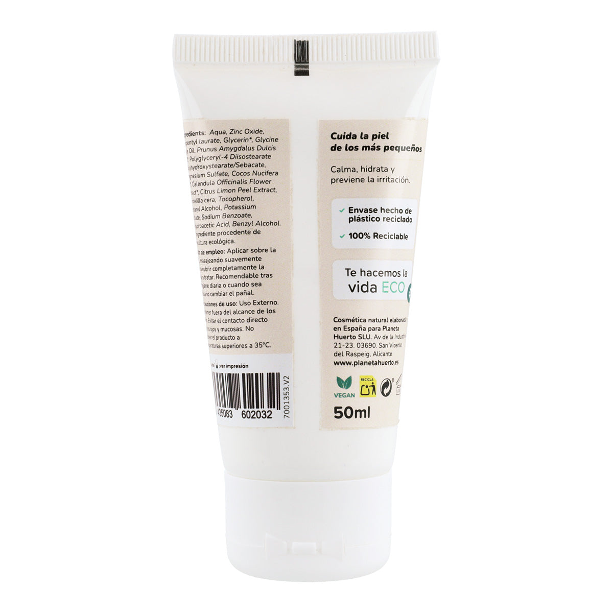 Crema pañal Baby caléndula y almendras dulces Planeta Huerto 50 ml