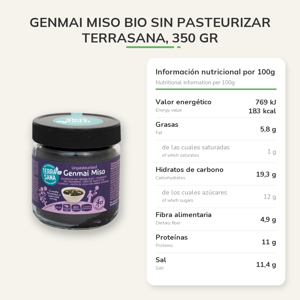 Información nutricional