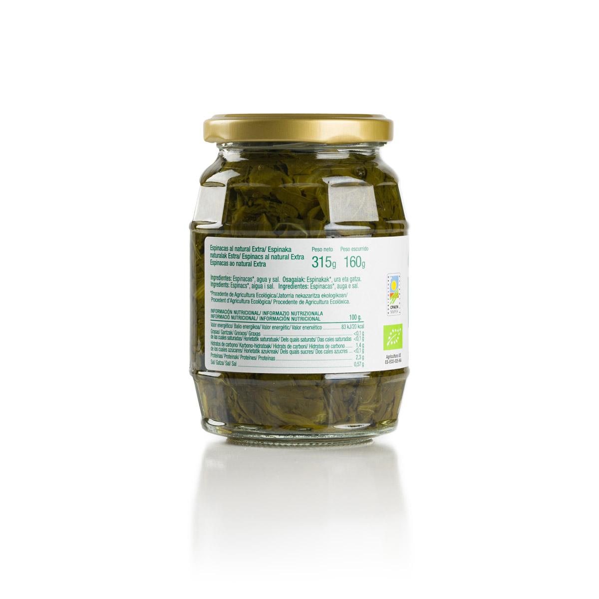 Espinafre Natural Biológico em Conserva Ékolo 315 g