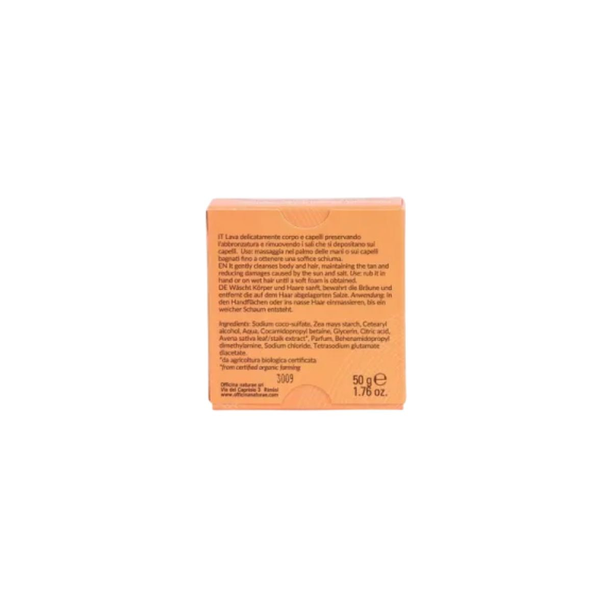 Champô Sólido Antissal AfterSun 50 gr Officina Naturae