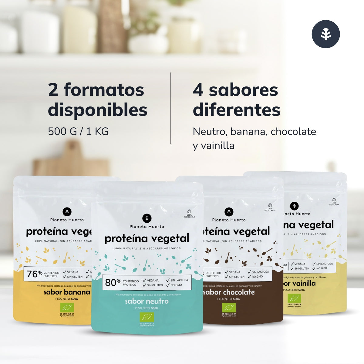 Proteína vegetal Eco 75% baunilha Planeta Huerto 500 g