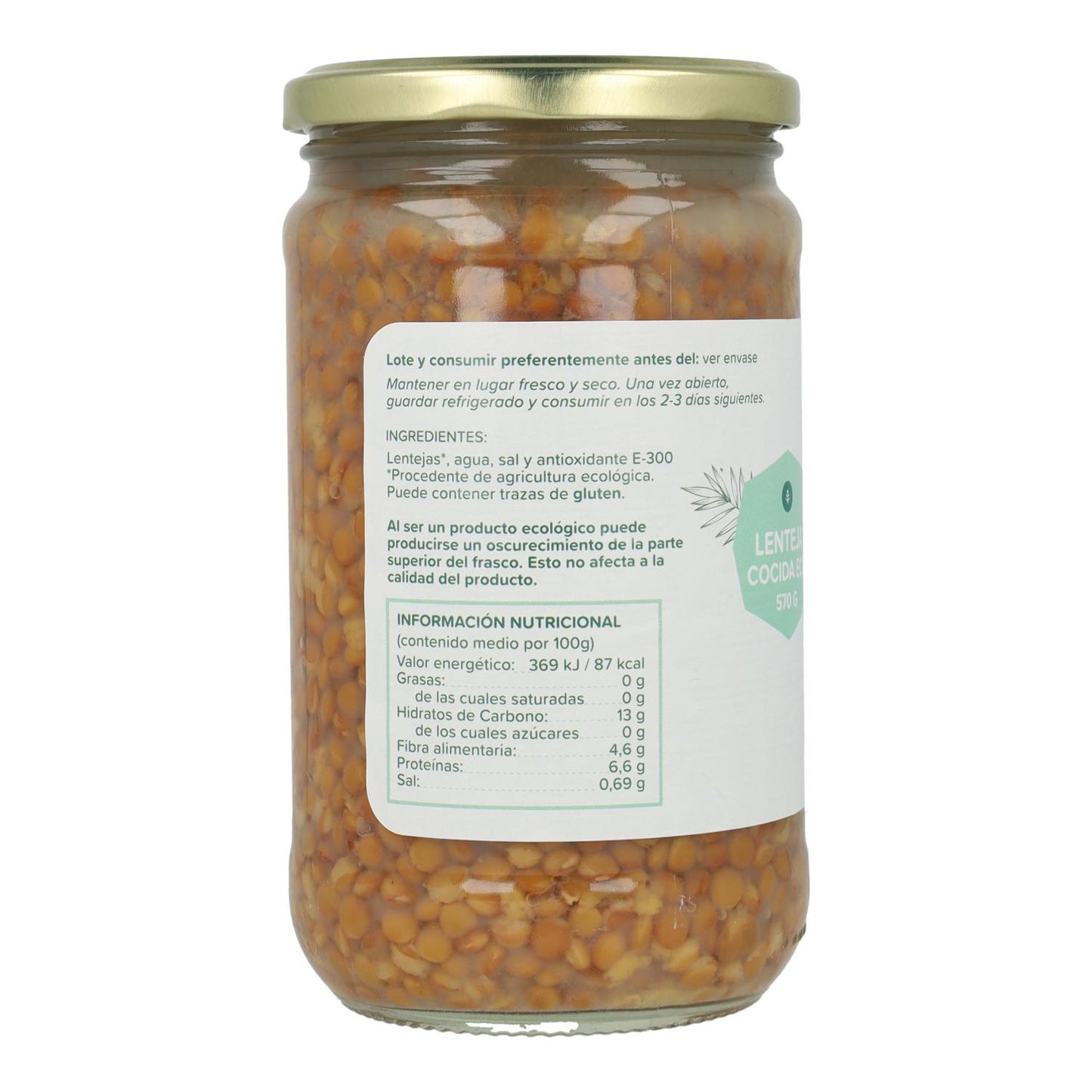 Lentilhas Cozidas ECO Planeta Huerto 570 g